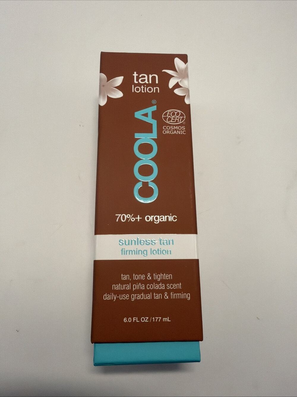 COOLA Organic Sunless Tan Firming Lotion 177ml Self Tanner Pina Colada New Vegan